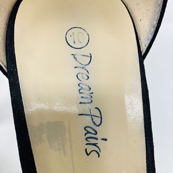 Dream‎ Paris Womans  Black Stiletto 5.5” Shoes, Open Toe, Ankle Strap Size 10 - Picture 5 of 15